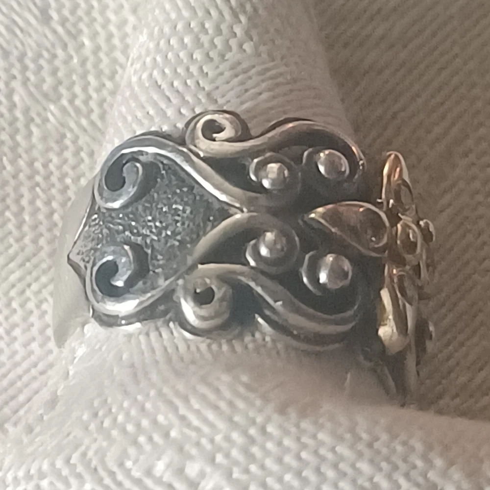 Konstantino Diamond Scroll Ring, SS &18k, Size 5.5 - Picture 3 of 13